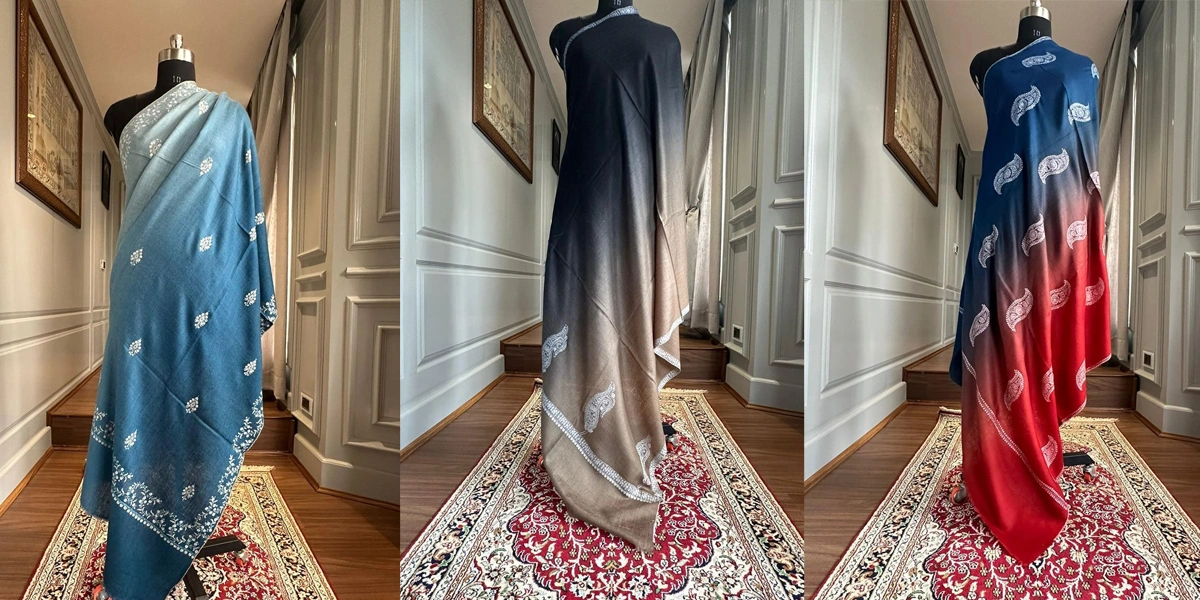 Jamawar Shawl Draped