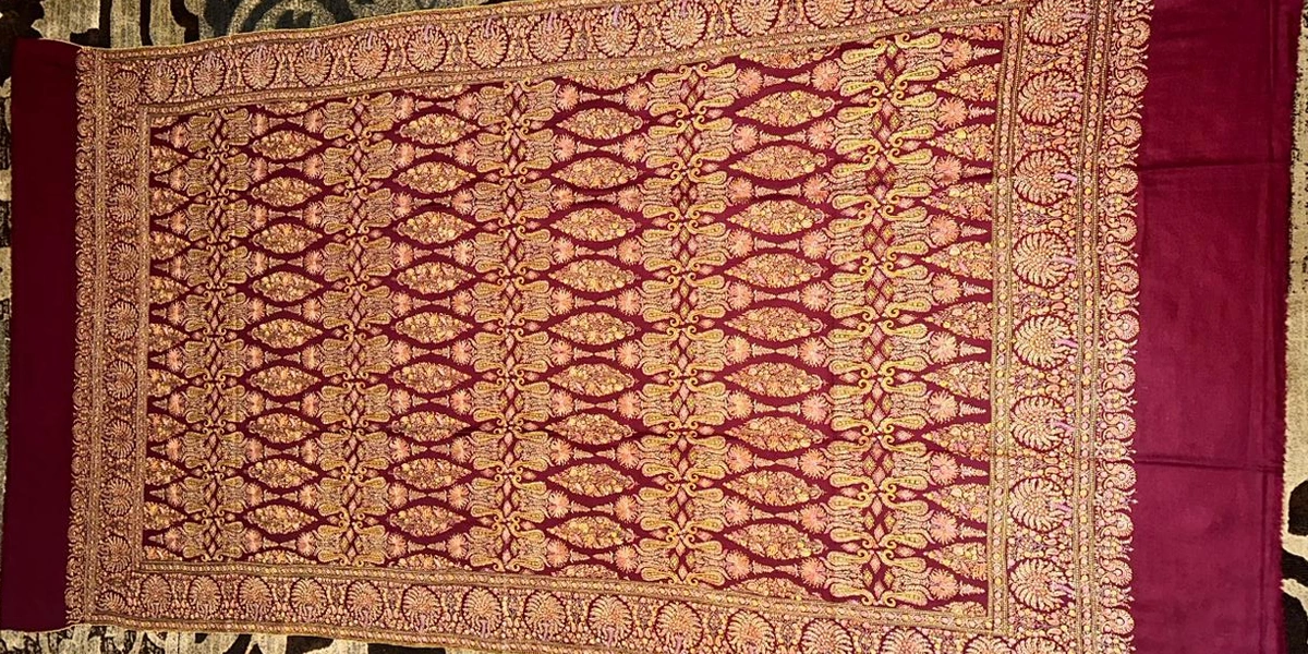 Jamawar Shawl Draped