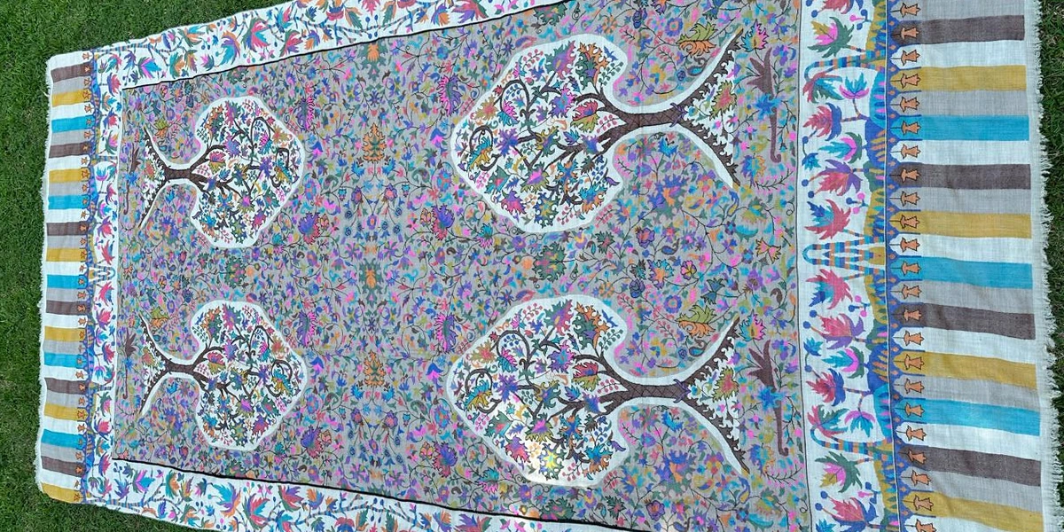 Jamawar Shawl Draped